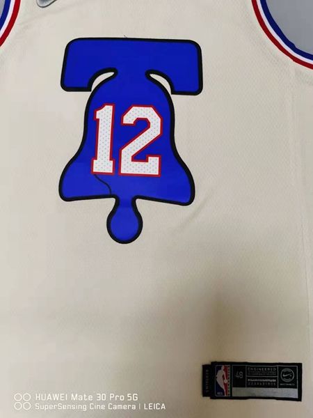 20/21 Philadelphia 76ers Cream #12 HARRLS Basketball Jersey (Stitched)