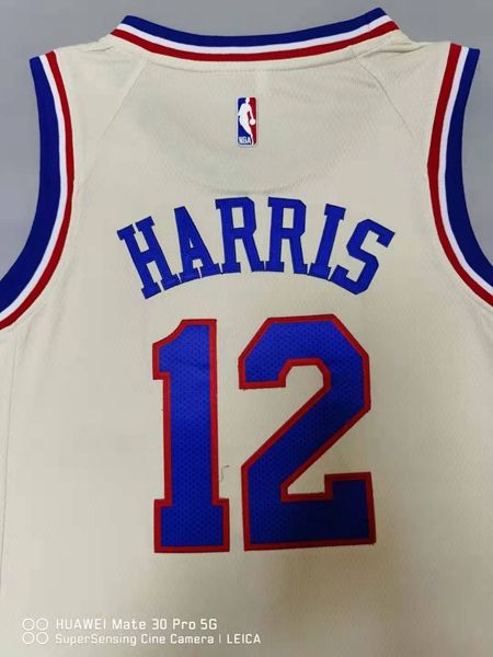 20/21 Philadelphia 76ers Cream #12 HARRLS Basketball Jersey (Stitched)