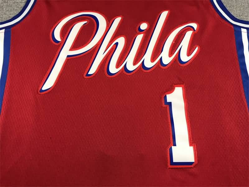 Philadelphia 76ers 21/22 Red #1 HARDEN AJ Basketball Jersey (Stitched)