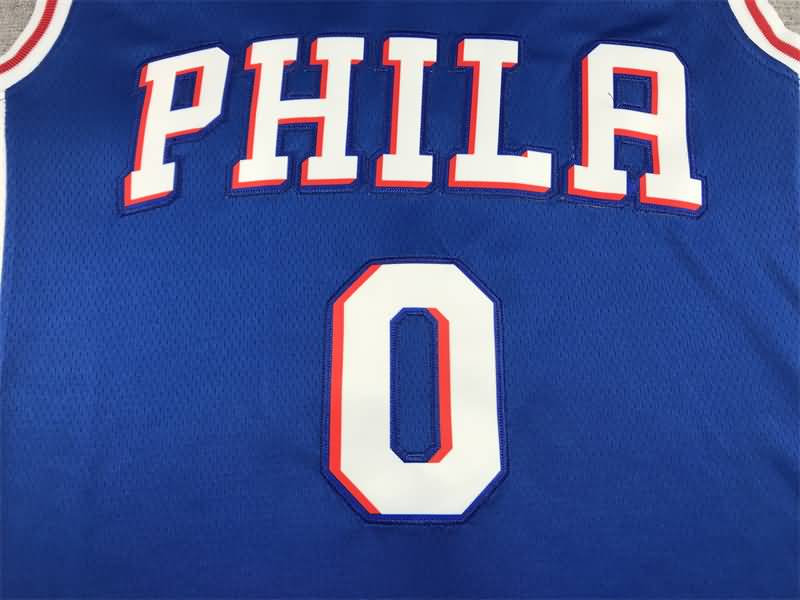 Philadelphia 76ers 21/22 Blue #0 MAXEY Basketball Jersey (Stitched)