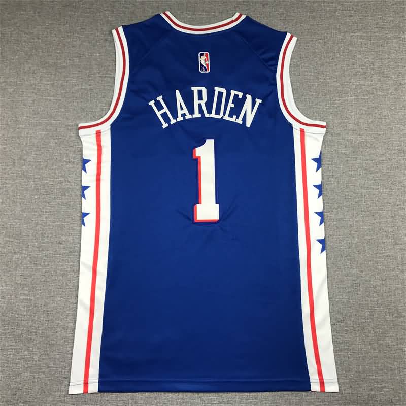 Philadelphia 76ers 21/22 Blue #1 HARDEN Basketball Jersey (Stitched)