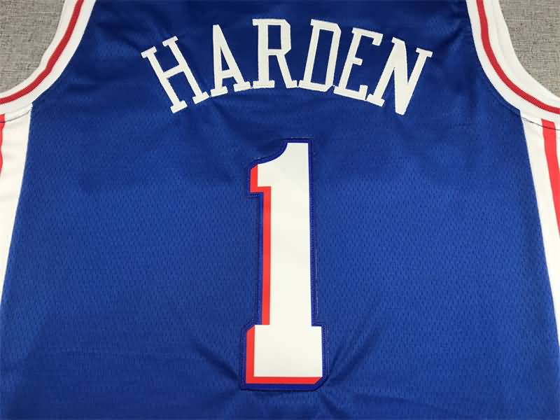 Philadelphia 76ers 21/22 Blue #1 HARDEN Basketball Jersey (Stitched)