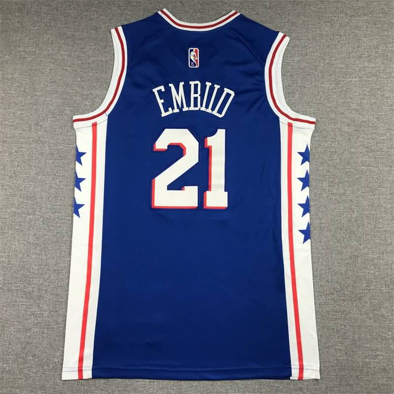 Philadelphia 76ers 21/22 Blue #21 EMBIID Basketball Jersey (Stitched)