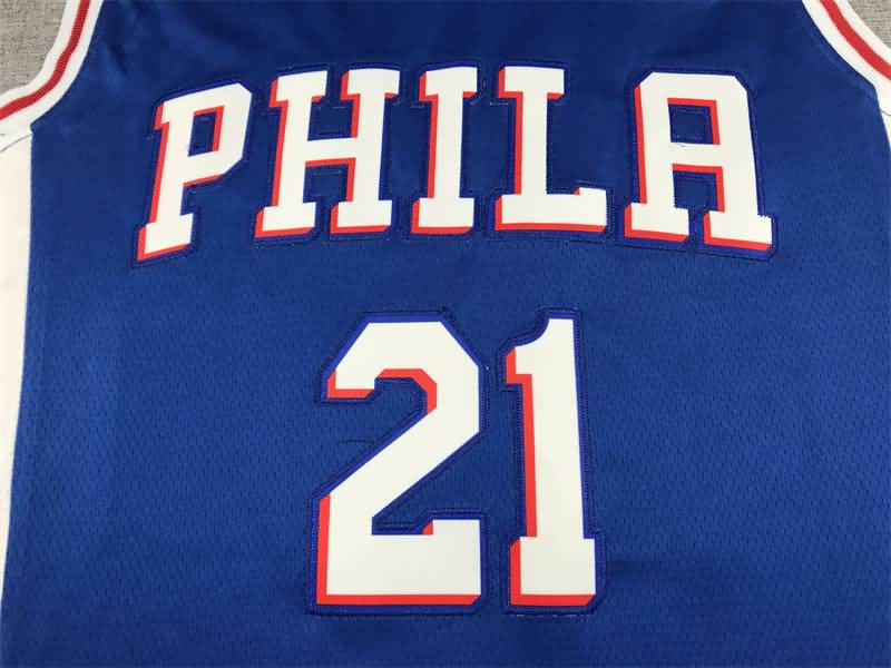 Philadelphia 76ers 21/22 Blue #21 EMBIID Basketball Jersey (Stitched)