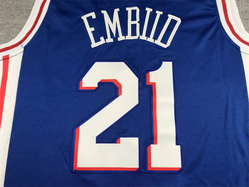 Philadelphia 76ers 21/22 Blue #21 EMBIID Basketball Jersey (Stitched)