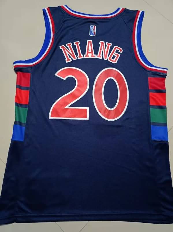 Philadelphia 76ers 21/22 Dark Blue #20 NIANG City Basketball Jersey (Stitched)