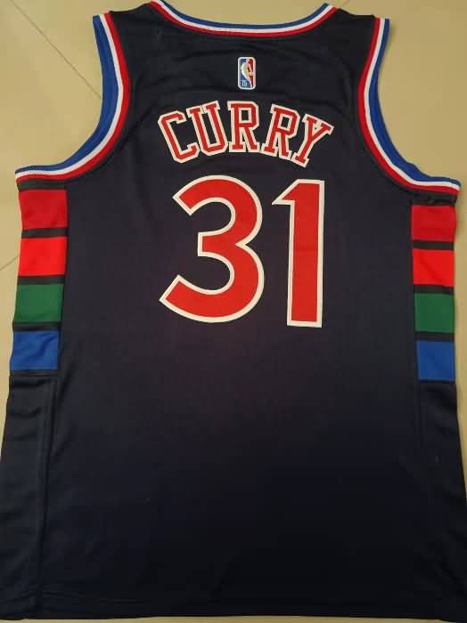 Philadelphia 76ers 21/22 Dark Blue #31 CURRY City Basketball Jersey (Stitched)