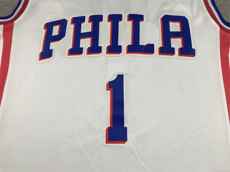 Philadelphia 76ers 21/22 White #1 HARDEN Basketball Jersey (Stitched)