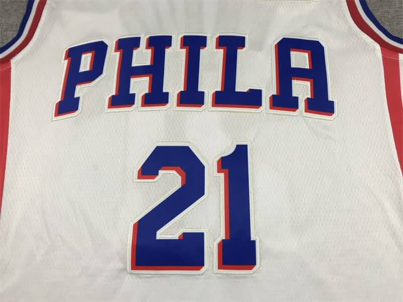 Philadelphia 76ers 21/22 White #21 EMBIID Basketball Jersey (Stitched)