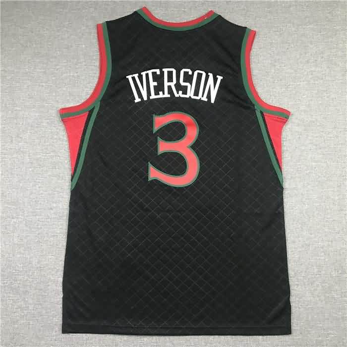 Philadelphia 76ers 1996/97 Black #3 IVERSON Classics Basketball Jersey (Stitched)