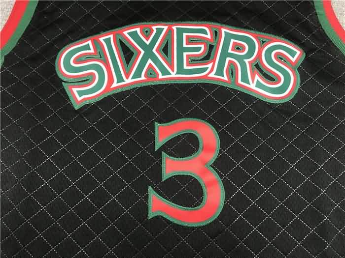 Philadelphia 76ers 1996/97 Black #3 IVERSON Classics Basketball Jersey (Stitched)