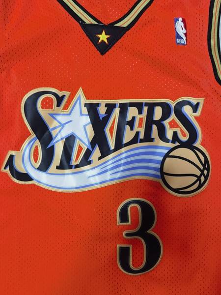 Philadelphia 76ers 1999/00 Orange #3 IVERSON Classics Basketball Jersey (Stitched)