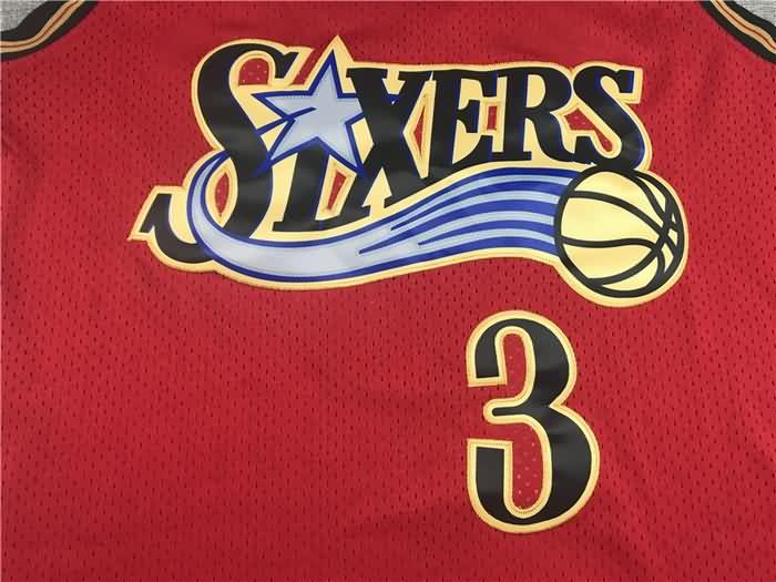 Philadelphia 76ers 1999/00 Red #3 IVERSON Classics Basketball Jersey (Stitched)