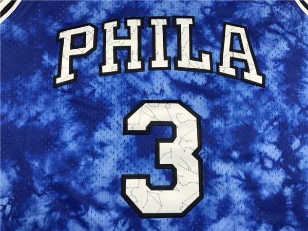 Philadelphia 76ers Blue #3 IVERSON Classics Basketball Jersey 03 (Stitched)