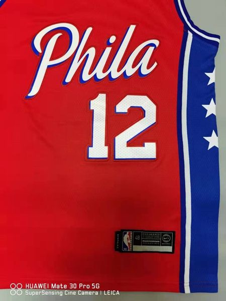 Philadelphia 76ers Red #12 HARRLS Basketball Jersey (Stitched)