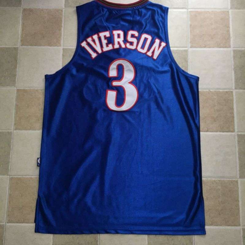 Philadelphia 76ers Blue #3 IVERSON Classics Basketball Jersey (Closely Stitched)