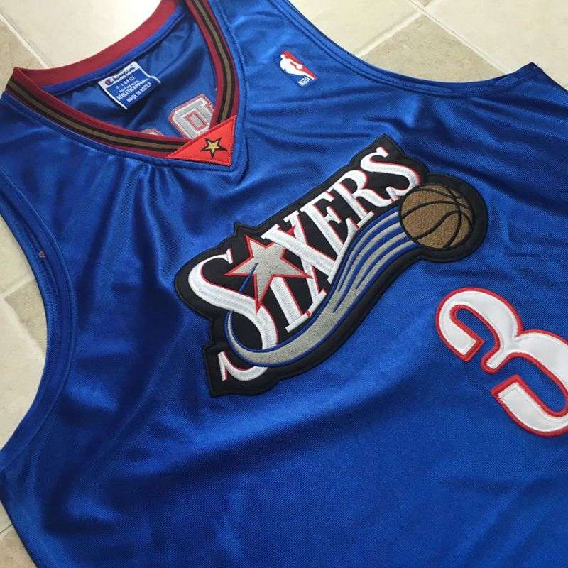 Philadelphia 76ers Blue #3 IVERSON Classics Basketball Jersey (Closely Stitched)