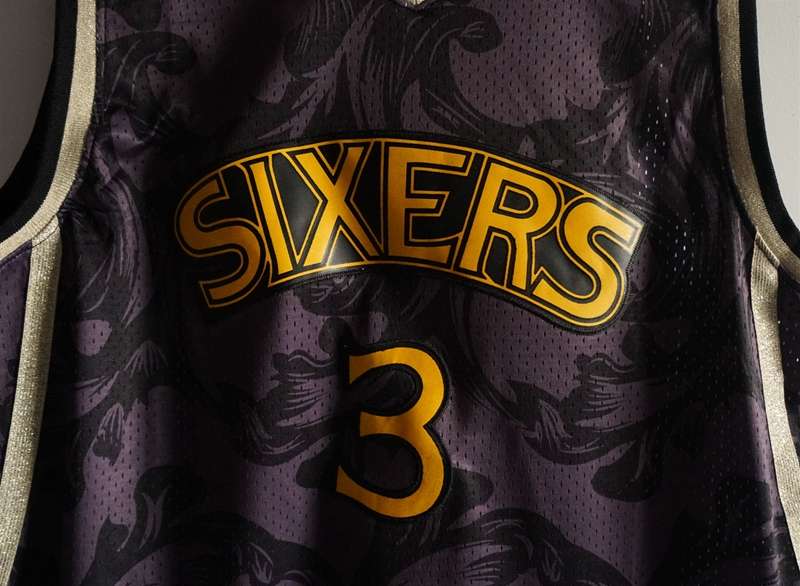 Philadelphia 76ers Black #3 IVERSON Classics Basketball Jersey 02 (Stitched)