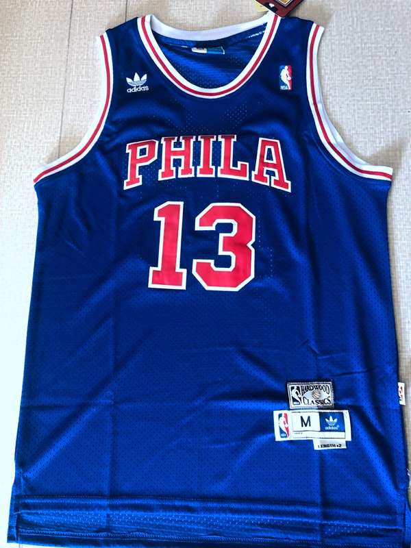 Philadelphia 76ers Blue #13 CHAMBERLAIN Classics Basketball Jersey (Stitched)