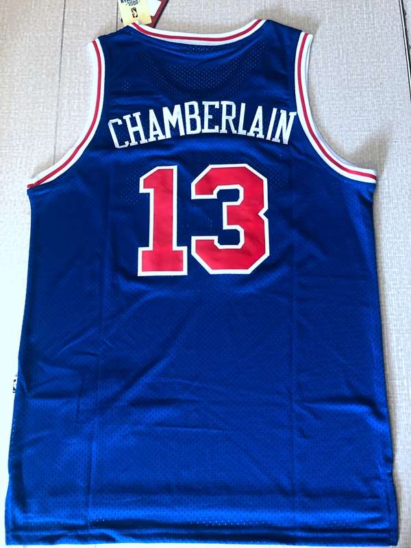 Philadelphia 76ers Blue #13 CHAMBERLAIN Classics Basketball Jersey (Stitched)