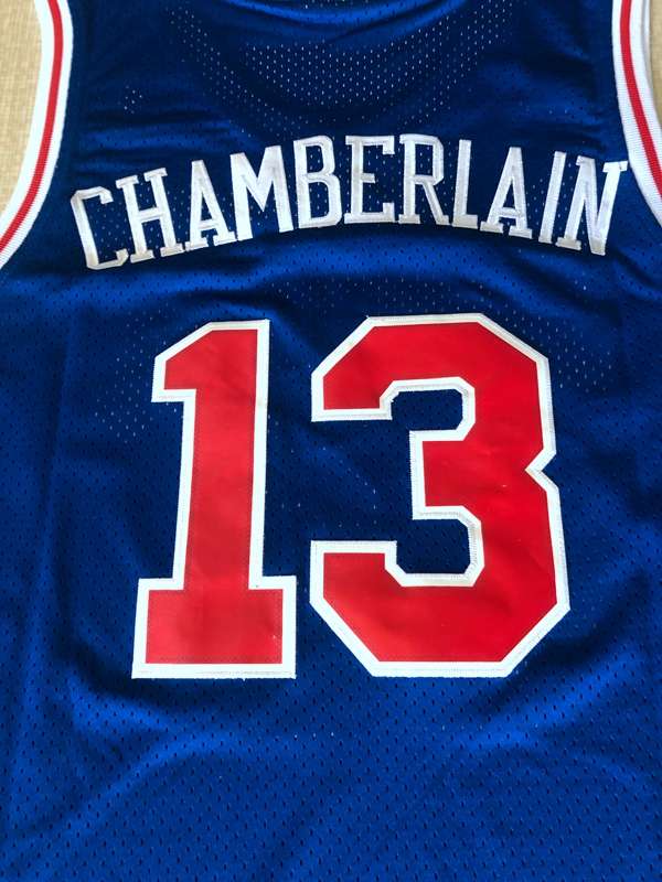Philadelphia 76ers Blue #13 CHAMBERLAIN Classics Basketball Jersey (Stitched)