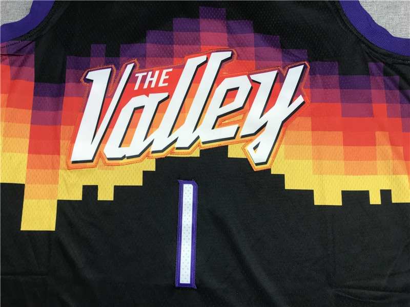 Phoenix Suns 20/21 Black #1 BOOKER City Basketball Jersey (Stitched)