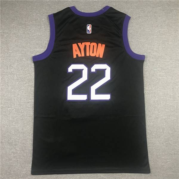 20/21 Phoenix Suns Black #22 AYTON City Basketball Jersey (Stitched)