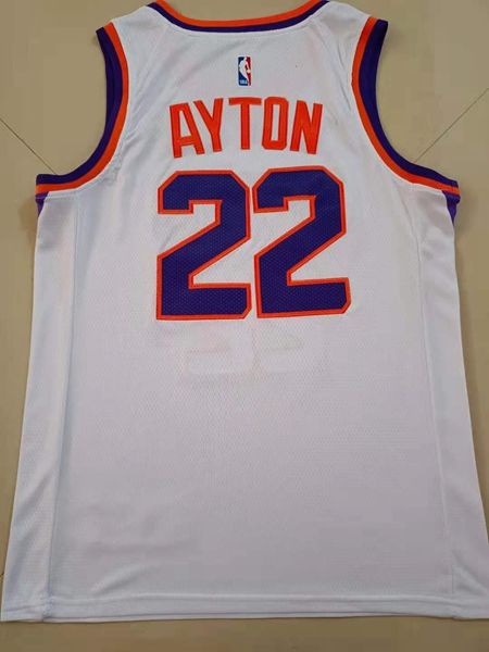 20/21 Phoenix Suns White #22 AYTON Basketball Jersey (Stitched)