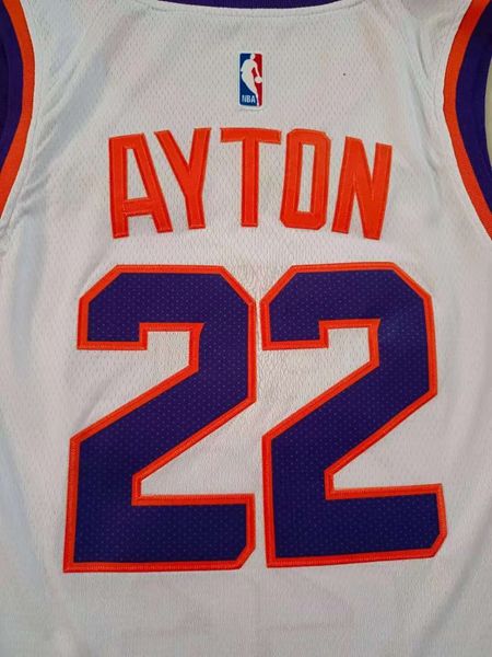 20/21 Phoenix Suns White #22 AYTON Basketball Jersey (Stitched)