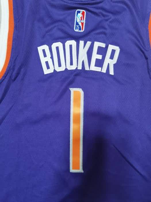 Phoenix Suns 21/22 Purple #1 BOOKER Basketball Jersey (Stitched)