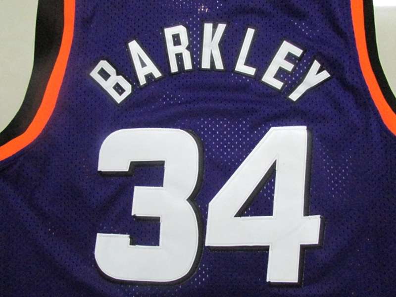 Phoenix Suns Purple #34 BARKLEY Classics Basketball Jersey (Stitched)