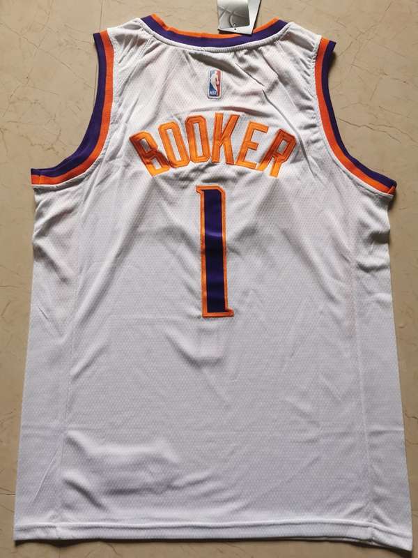 Phoenix Suns White #1 BOOKER Basketball Jersey (Stitched)