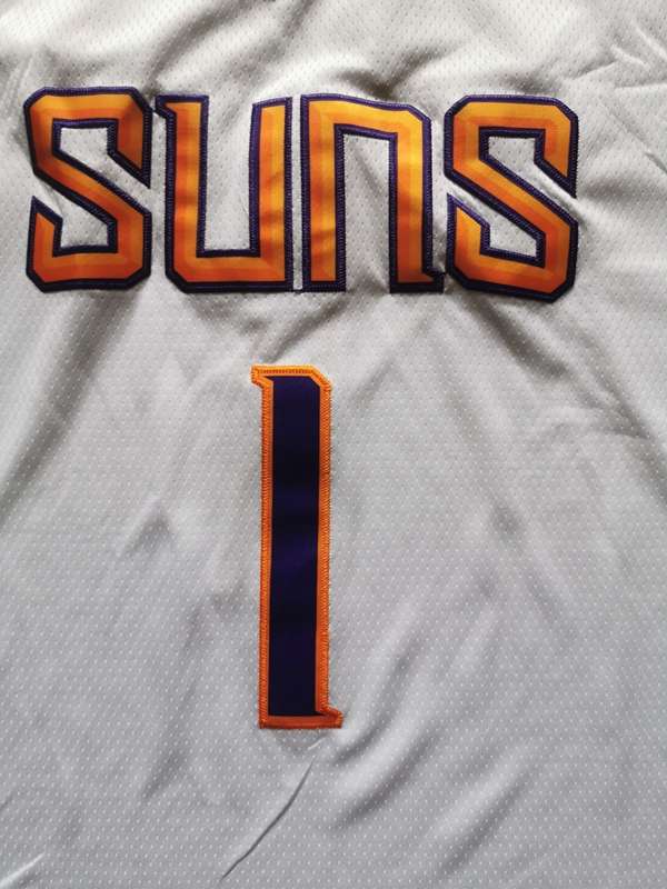 Phoenix Suns White #1 BOOKER Basketball Jersey (Stitched)