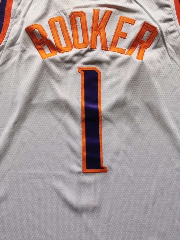 Phoenix Suns White #1 BOOKER Basketball Jersey (Stitched)