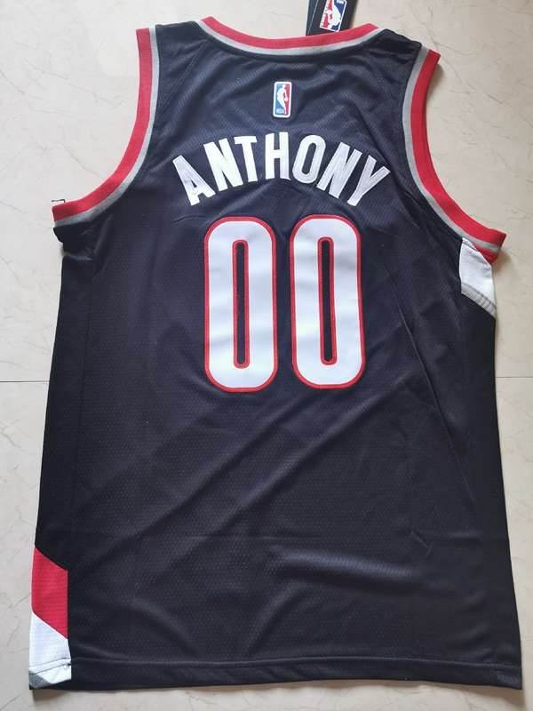 Portland Trail Blazers 20/21 Black #00 ANTHONY Basketball Jersey (Stitched)