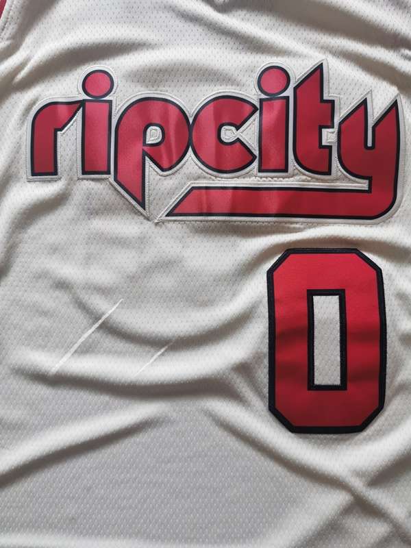 Portland Trail Blazers 2020 White #0 LILLARD City Basketball Jersey (Stitched)