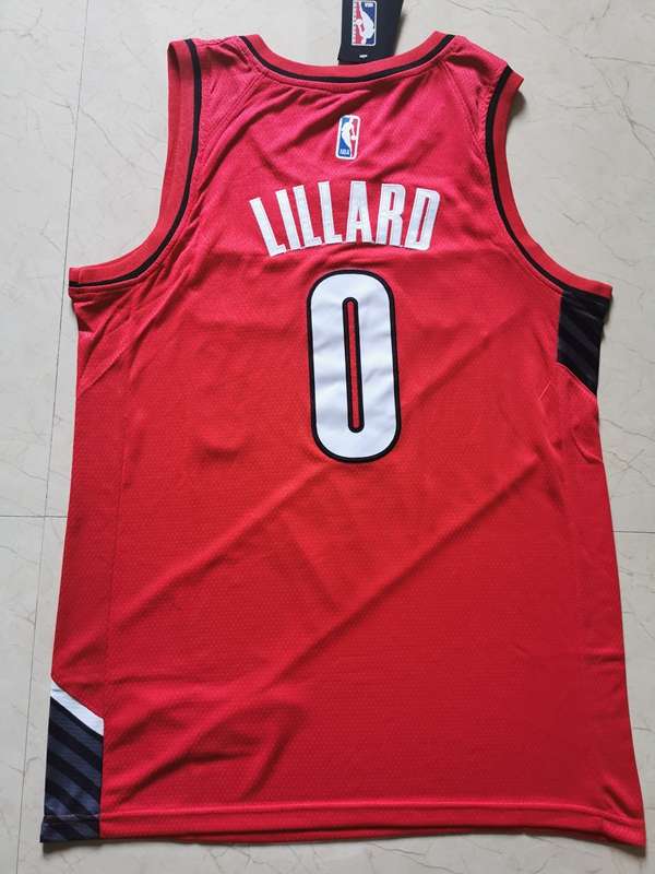 Portland Trail Blazers 2020 Red #0 LILLARD Basketball Jersey (Stitched)