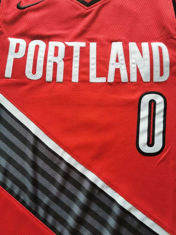 Portland Trail Blazers 2020 Red #0 LILLARD Basketball Jersey (Stitched)