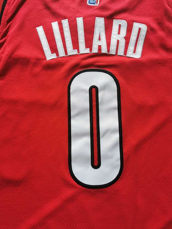 Portland Trail Blazers 2020 Red #0 LILLARD Basketball Jersey (Stitched)