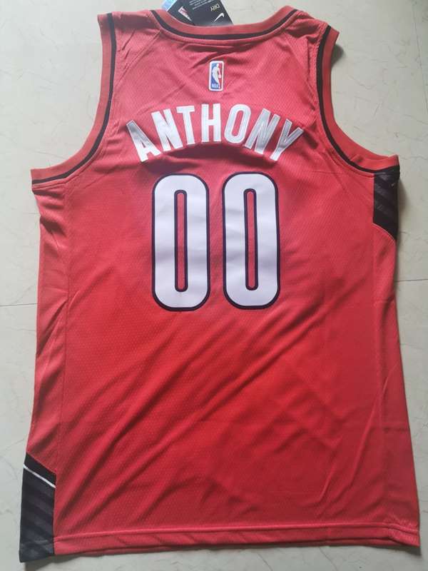 Portland Trail Blazers 2020 Red #00 ANTHONY Basketball Jersey (Stitched)