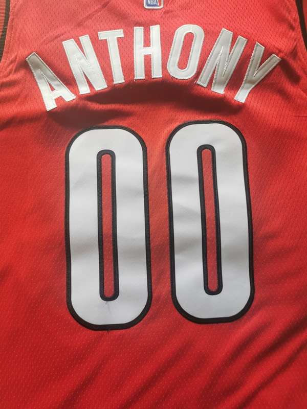 Portland Trail Blazers 2020 Red #00 ANTHONY Basketball Jersey (Stitched)