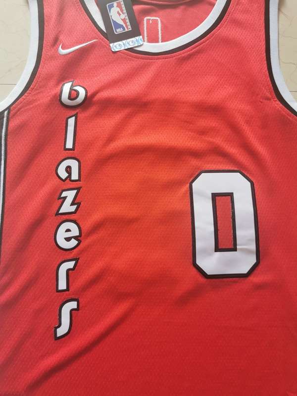 Portland Trail Blazers 2020 Red #0 LILLARD Basketball Jersey 02 (Stitched)
