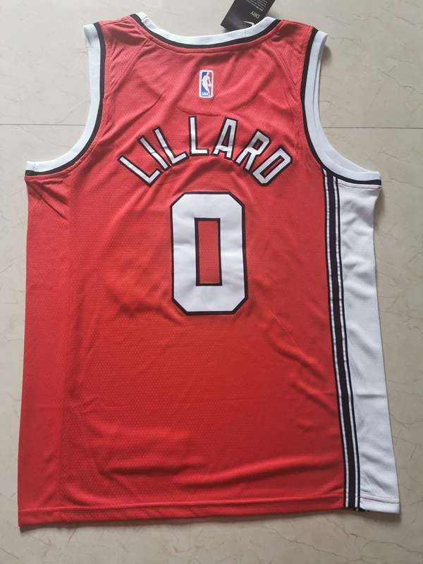 Portland Trail Blazers 2020 Red #0 LILLARD Basketball Jersey 02 (Stitched)