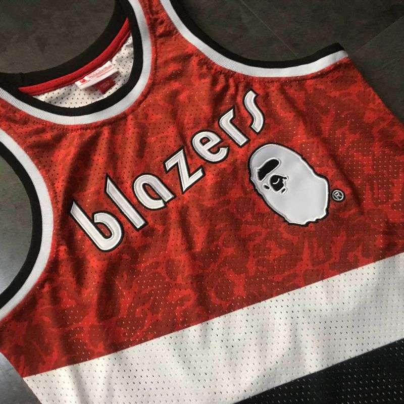 Portland Trail Blazers 1983/84 Red #93 BAPE Classics Basketball Jersey (Closely Stitched)