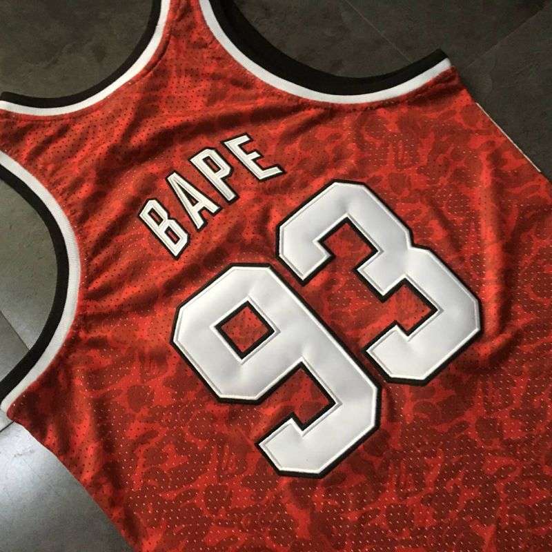 Portland Trail Blazers 1983/84 Red #93 BAPE Classics Basketball Jersey (Closely Stitched)