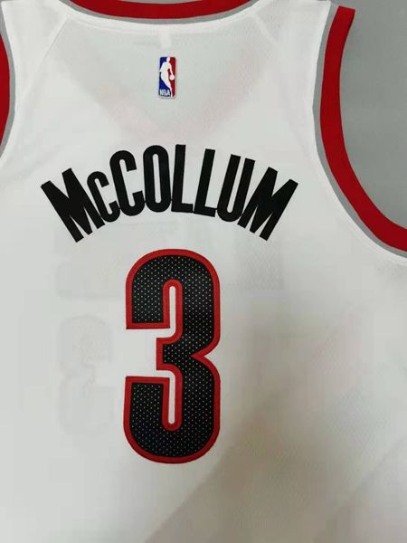 20/21 Portland Trail Blazers White #3 MCCOLLUM Basketball Jersey (Stitched)