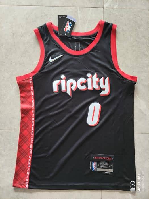 Portland Trail Blazers 21/22 Black #0 LILLARD Basketball Jersey (Stitched)