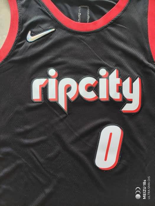 Portland Trail Blazers 21/22 Black #0 LILLARD Basketball Jersey (Stitched)