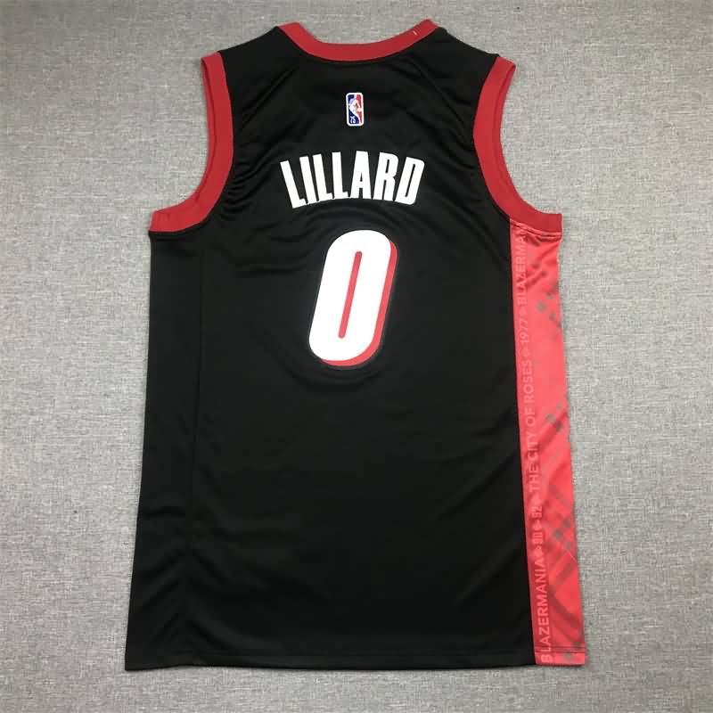 Portland Trail Blazers 21/22 Black #0 LILLARD City Basketball Jersey (Stitched)