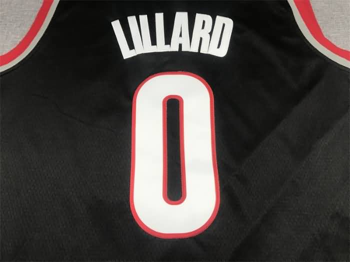Portland Trail Blazers Black #0 LILLARD Basketball Jersey (Stitched)